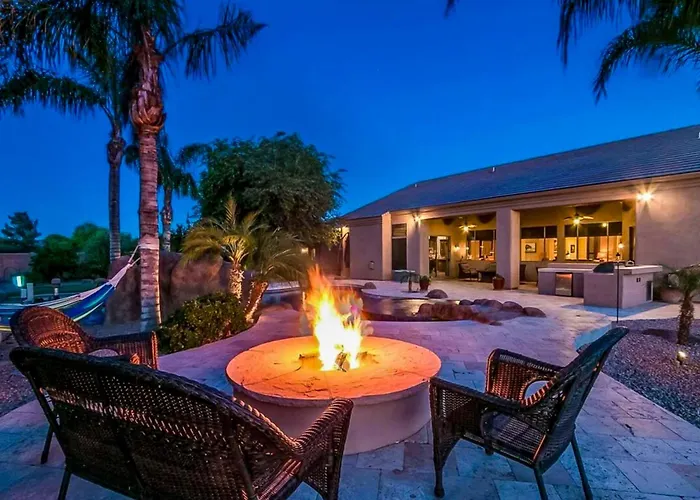 Saltwater Pool & Fire Pit: Luxe Queen Creek Oasis! Sanokai Village